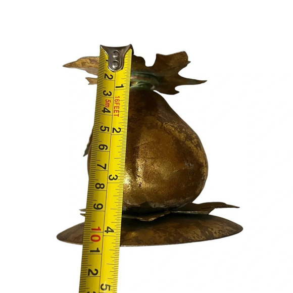 Dept. 56 Gold Leaf Gilded Pear Candle Holders- Set Of 3 - Picture 11 of 13